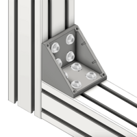 40-130-1SS MODULAR SOLUTIONS GUSSET BRACKET 90MM X 90MM WITH STAINLESS STEEL HARDWARE REINFORCEMENT ANGLE